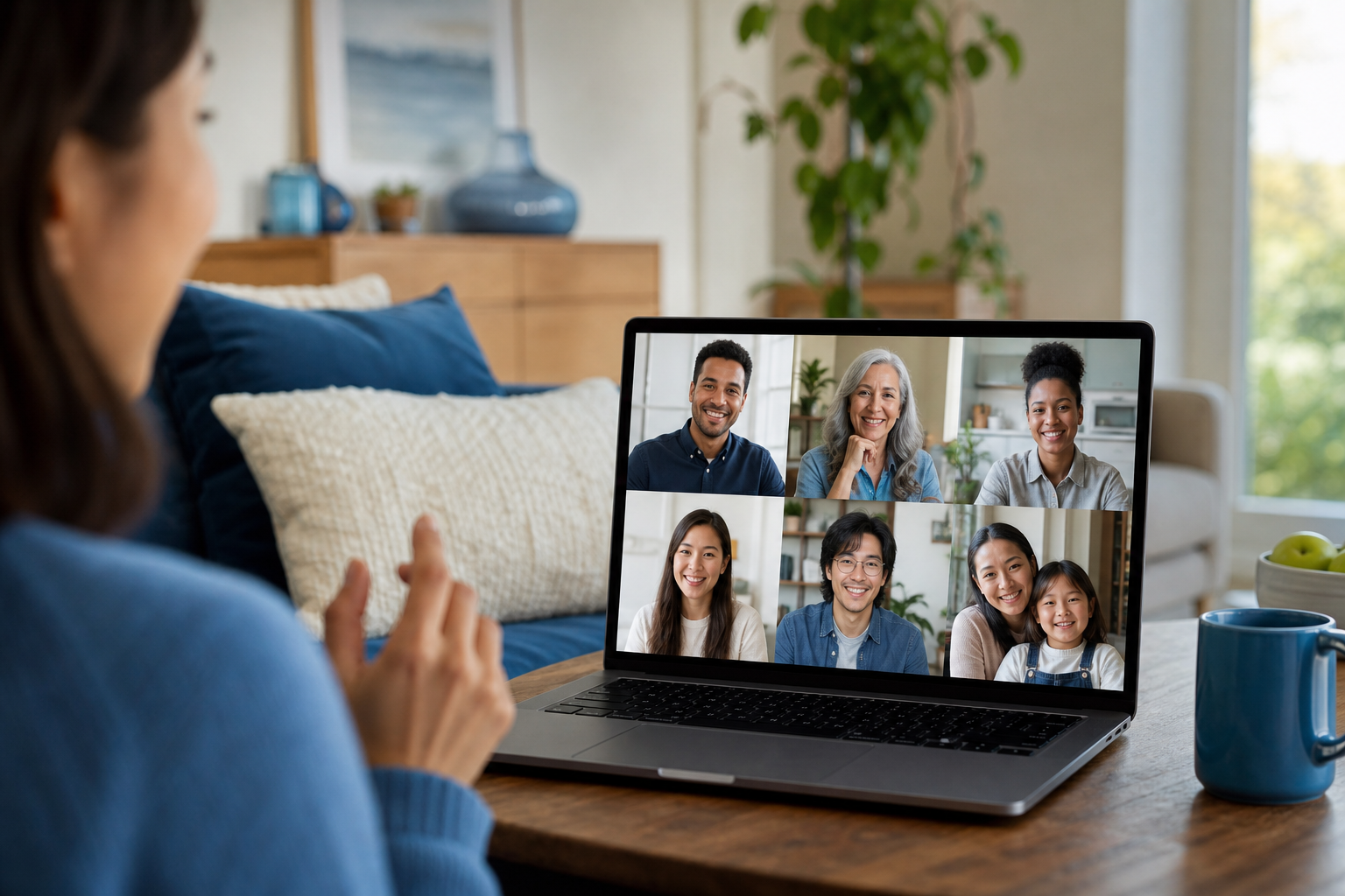People on a personal video call
