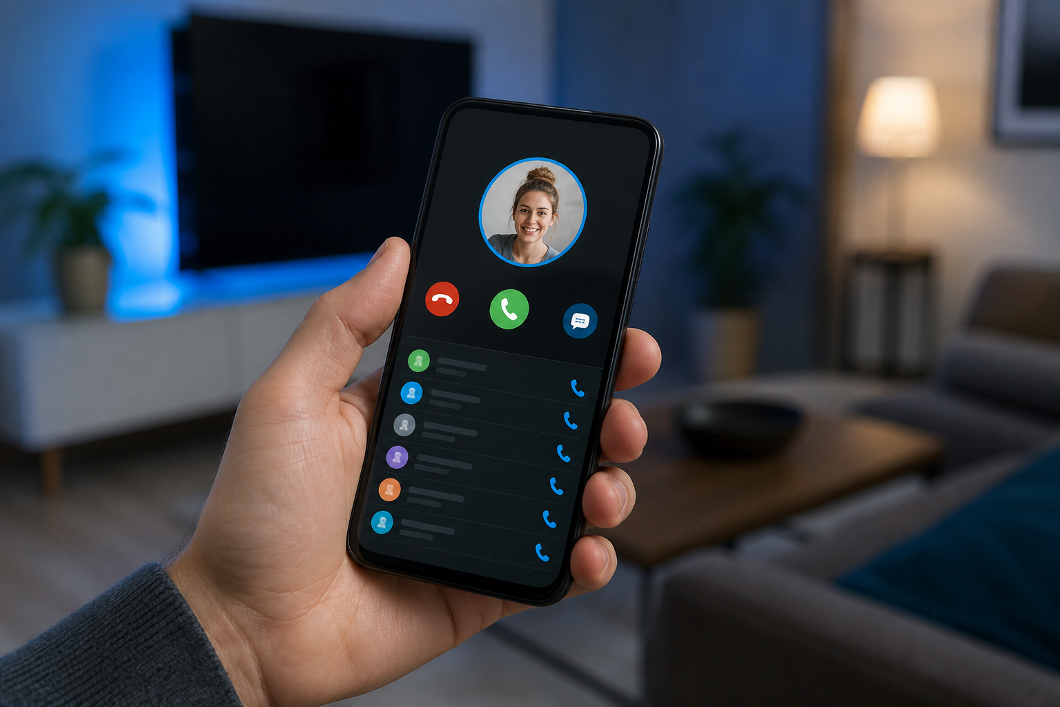 Caller ID and contacts on a smartphone